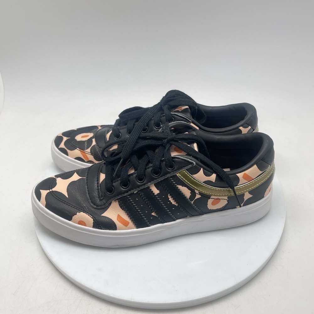 Marimekko X Adidas Bryony Unikko Sneakers Womens 7 Athletic Black GW2264 Shoes - Picture 3 of 10